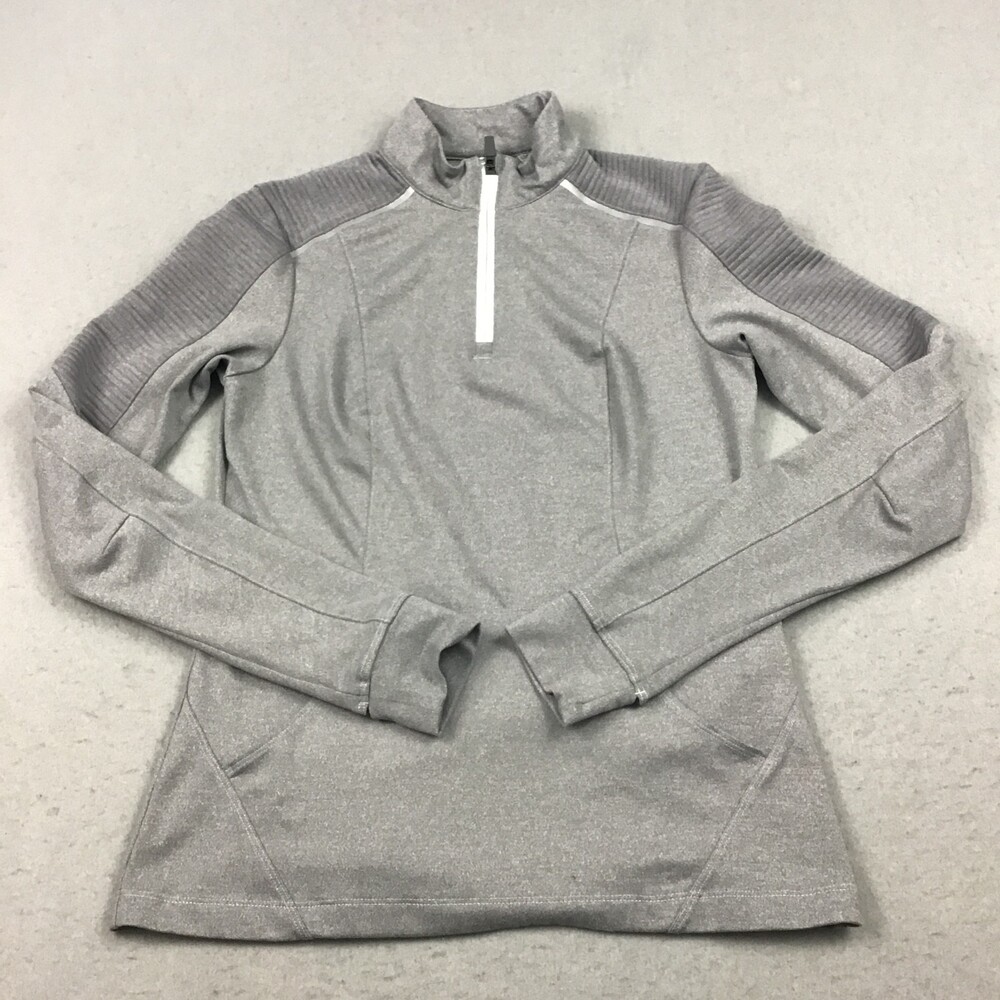 5.11 Tactical Jacket Women Small Gray Solid 1/4 Zip Pullover Pockets Utility S